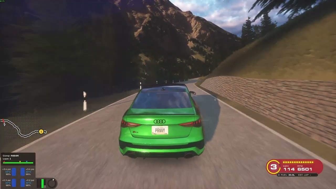 Audi Rs3 TGN x Prvvy | Fast driving on mountain roads | Assetto Corsa