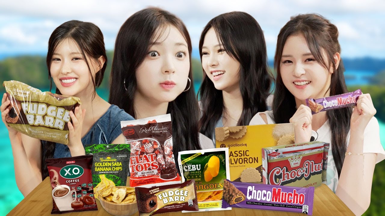 Kpop-айдолы пробуют знаменитые филиппинские сладости (при участии Candy Shop)