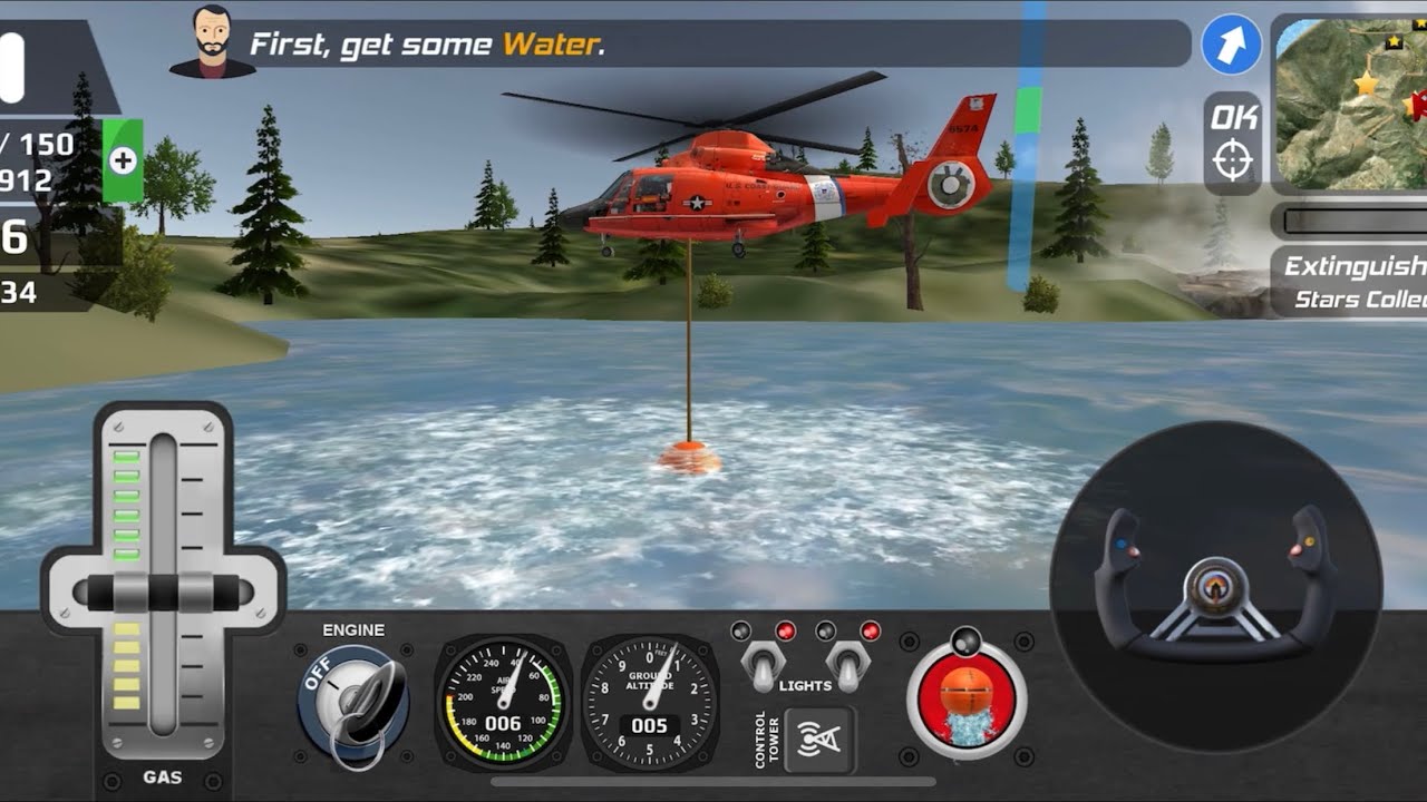 Helicopter Firefighting simulator HD Android IOS GamePlay TOP Game TV