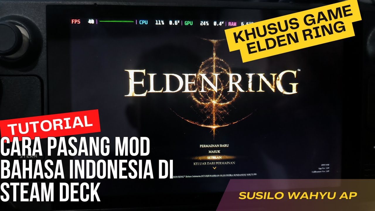 Tutorial Cara pasang MOD di Steam Deck | ELDENRING