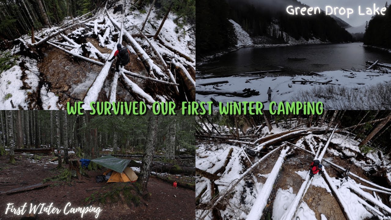 We Survived Our First Winter Camping Experience | Green Drop Lake
