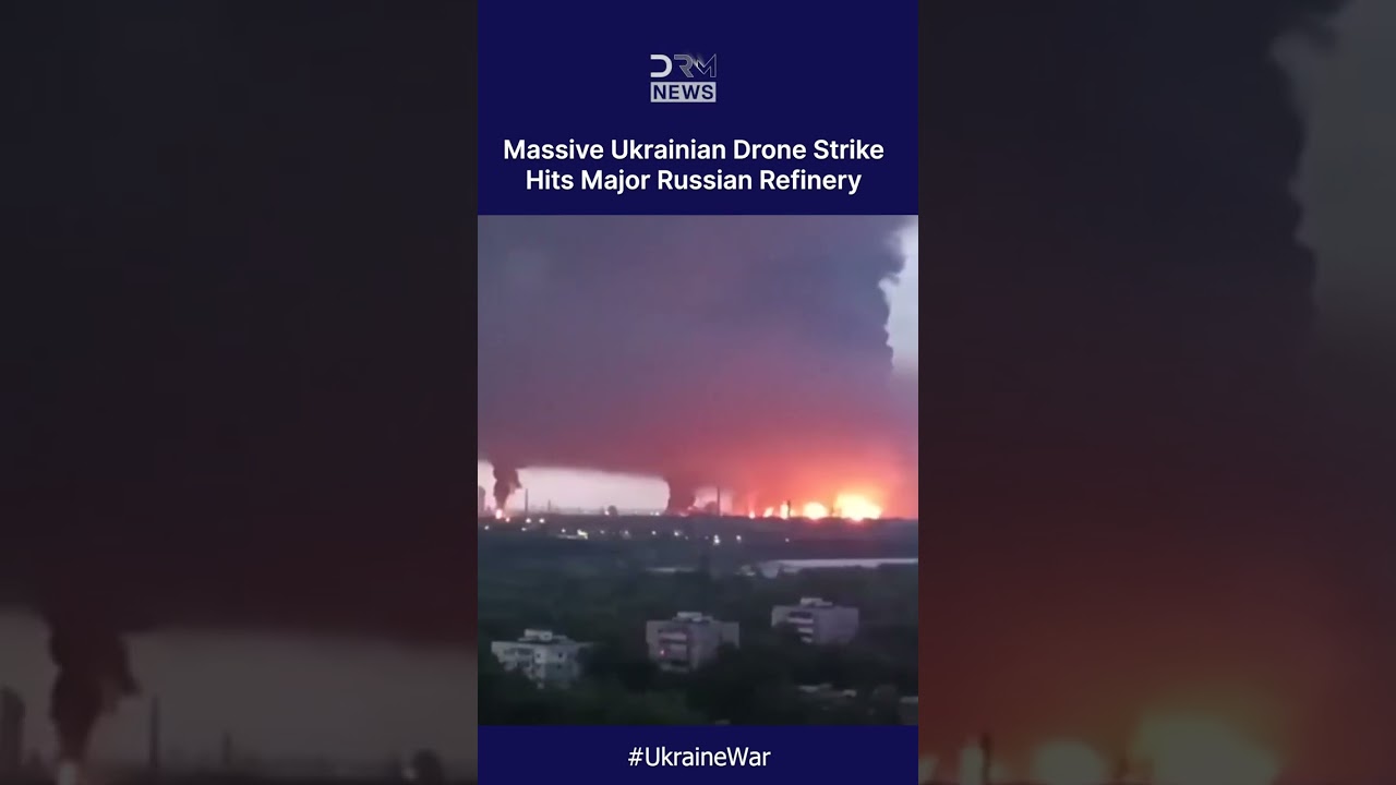 Срочное сообщение: Масштабный пожар на Рязанском нефтеперерабатывающем заводе после удара украинс...