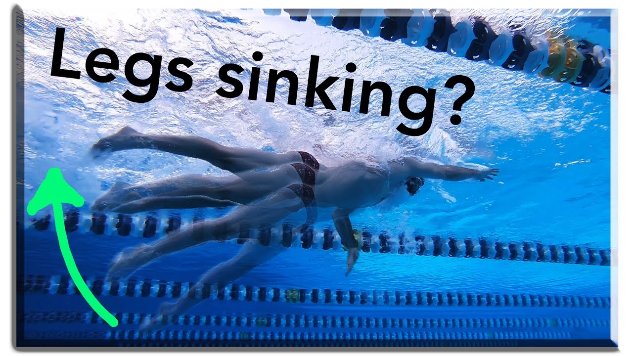 5 drills for swimming smooth freestyle technique. Legs sink solution