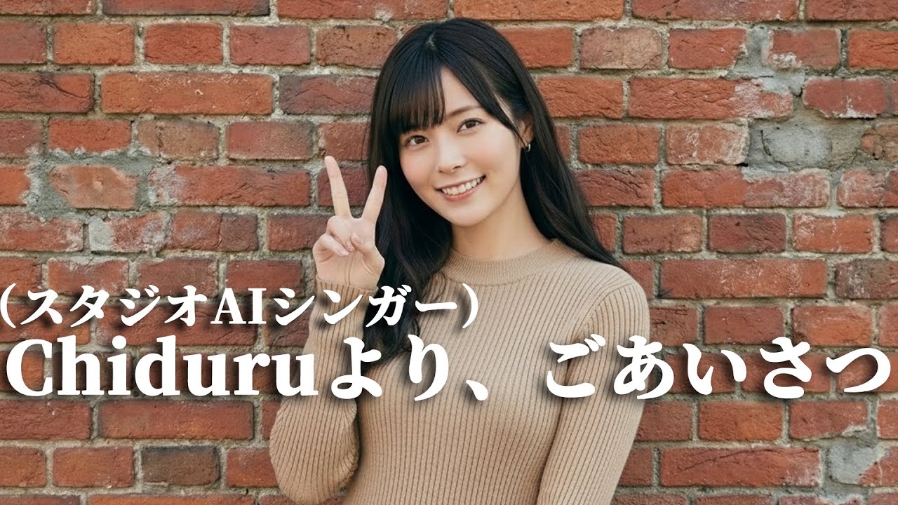 本チャンネルのスタジオAIシンガー・Chiduruよりお礼のごあいさつ
