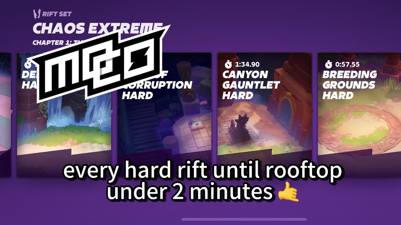 mo.co - deep gorge, cave, canyon, breeding grounds and rooftop rumble hard rifts under 2 minutes