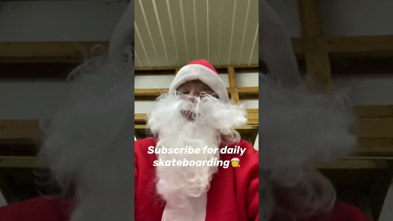 Santa Claus LEARNS HOW TO KICKFLIP!!! #shorts #skateboarding #skate