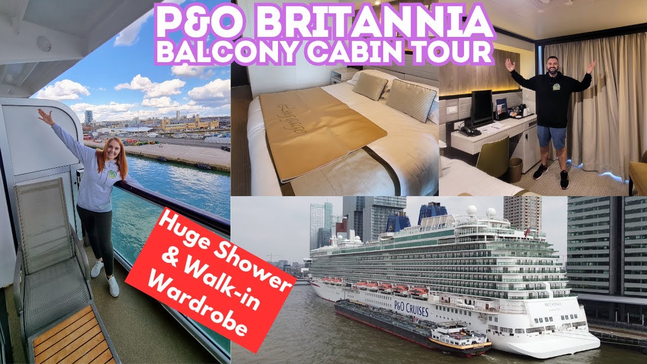 P&O Britannia Balcony Cabin Tour - A HUGE Walk In Wardrobe, Great Or A Waste Of Space? FULL TOUR