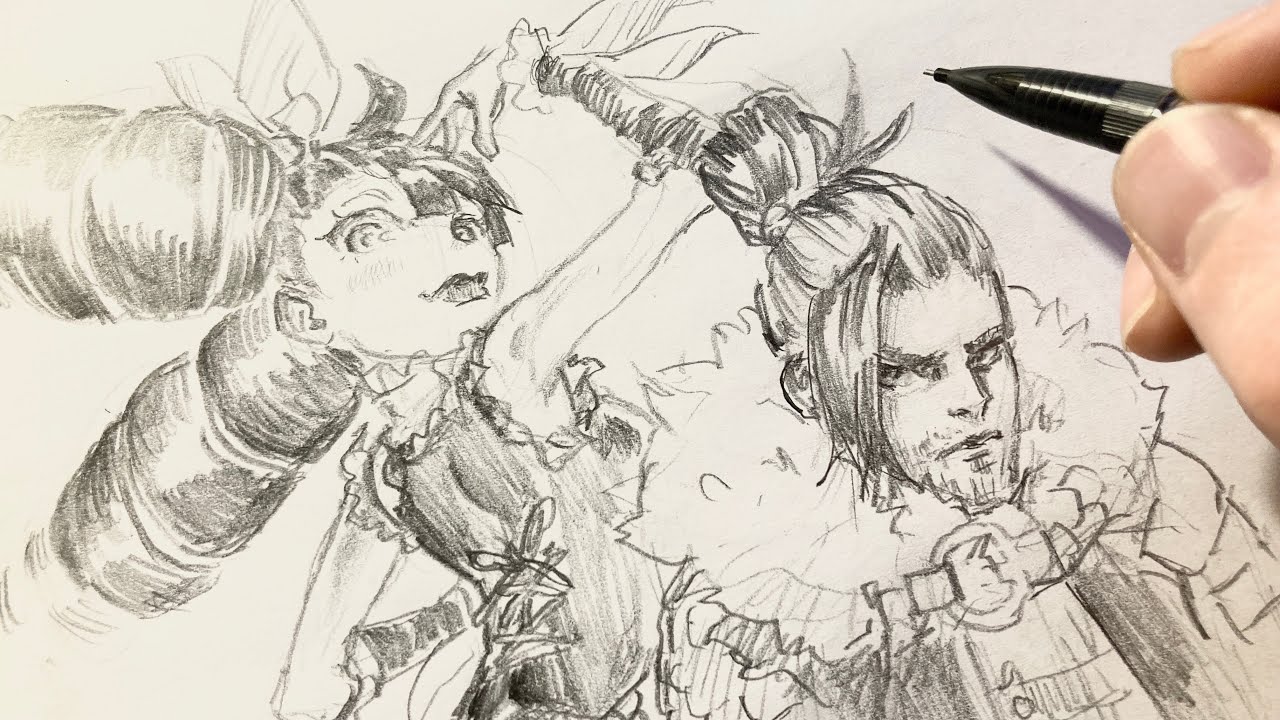 Pencil Drawing Practice In My Sketchbook | Anime Manga Sketch