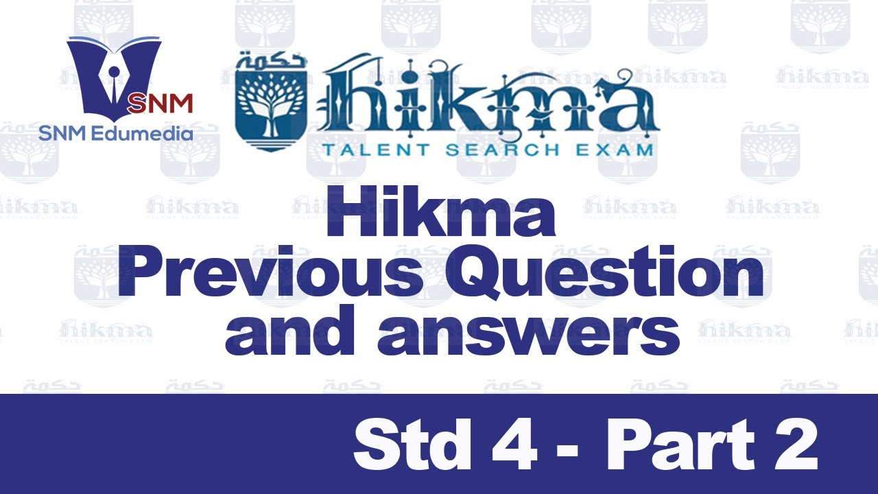Hikma previous question and answers/ Grade 4/Part2