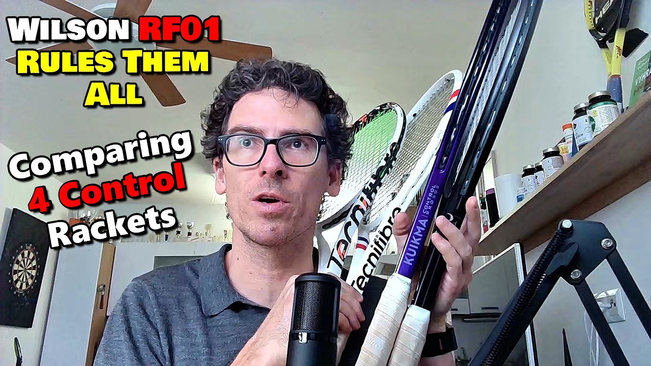 🎾 Comparing 4 Control Oriented Rackets - Wilson RF01, T-Fight 315g, TF40 315g and Kuikma 305g ⚔️
