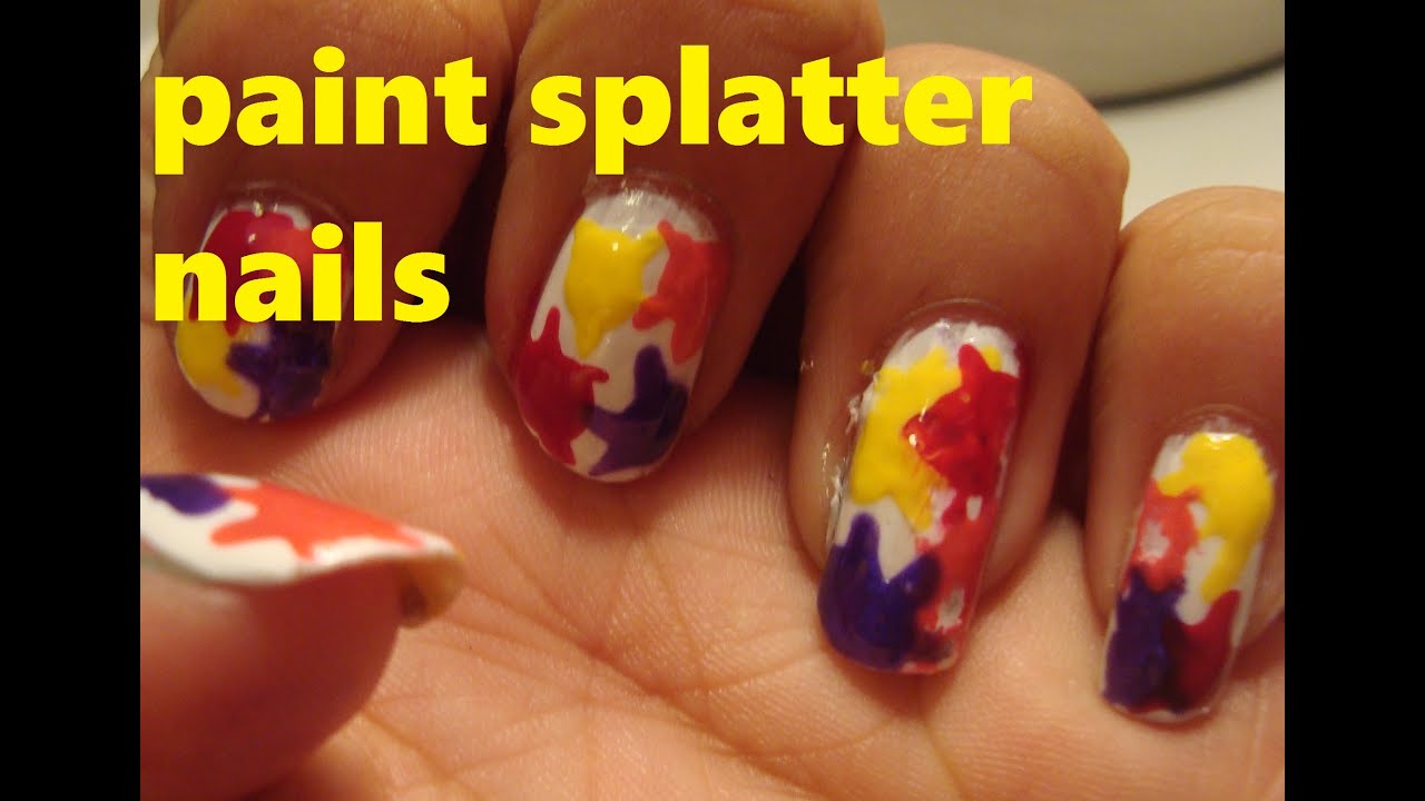 Paint Splatter nails