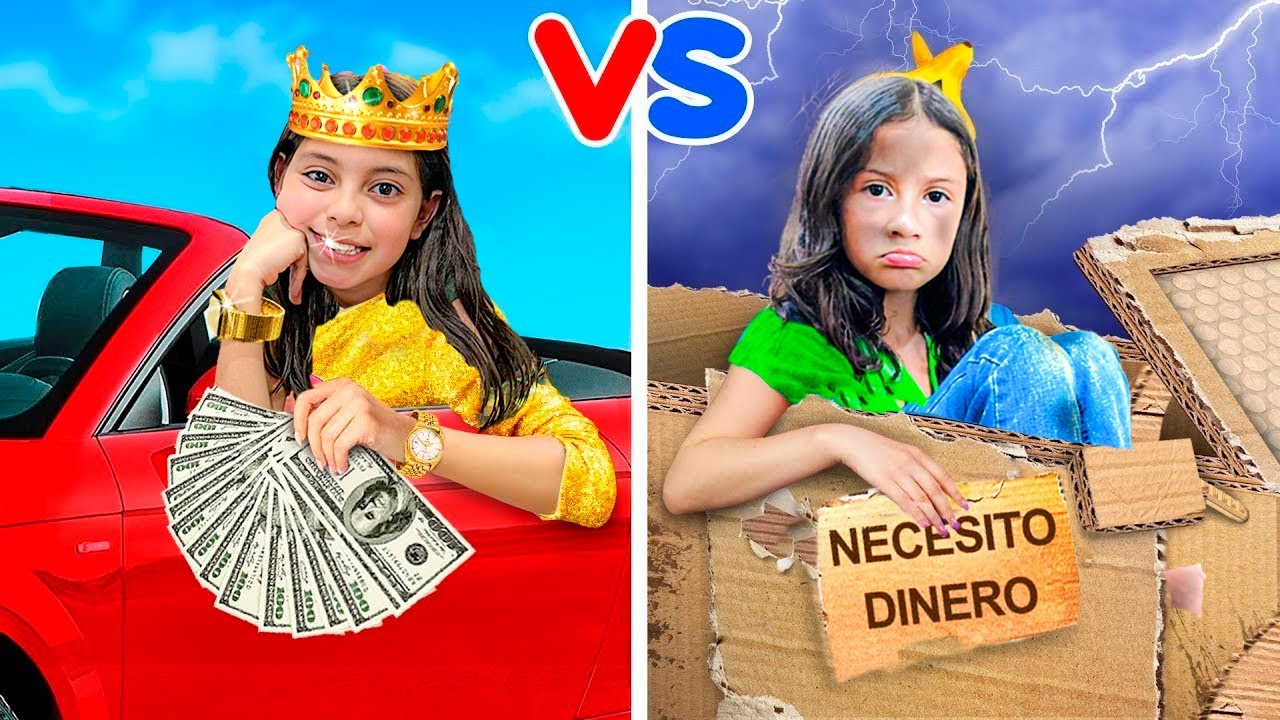 AMIGA RICA vs AMIGA POBRE || Situaciones divertidas en la escuela