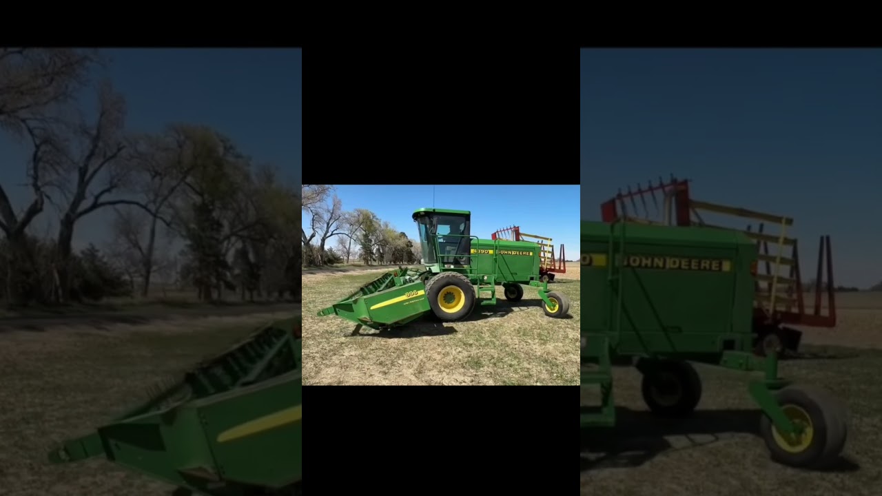 john deere 4890 haybine startup