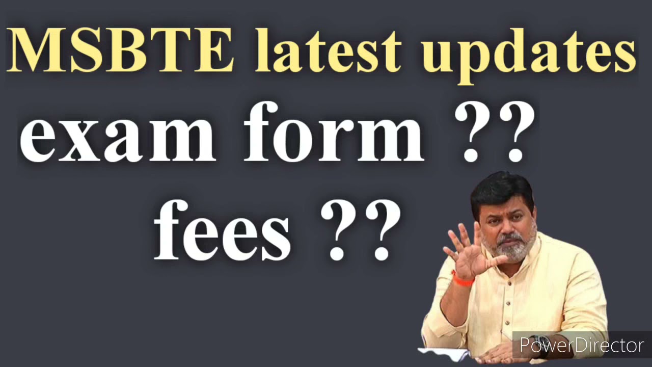 MSBTE latest updates about summer semester Exam form College fees