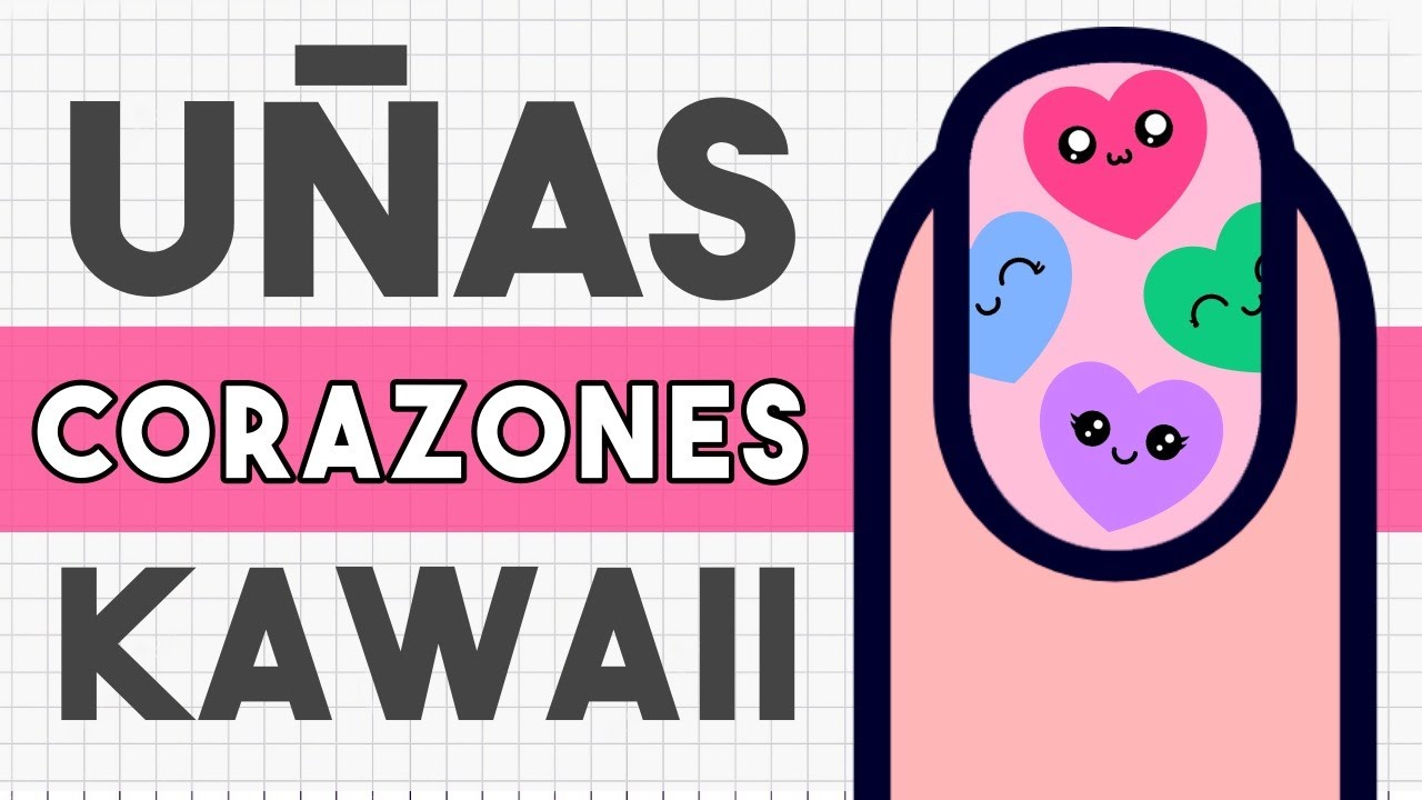 UÑAS CORAZONES KAWAII · SAN VALENTIN 🩷
