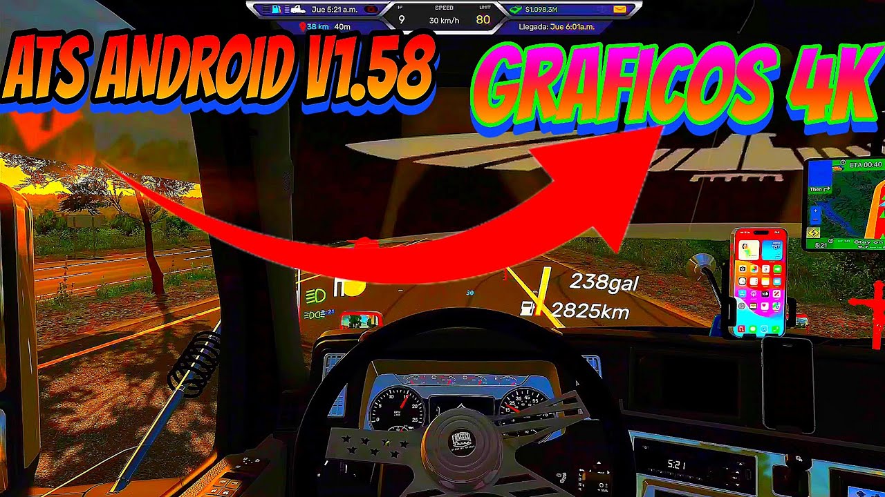 MEJOR GRAFICOS ANDROID ATS 1.58 JUGANDO DESDE GFORNOW CARRETERAS MEXICANAS INTERNATIONAL LT