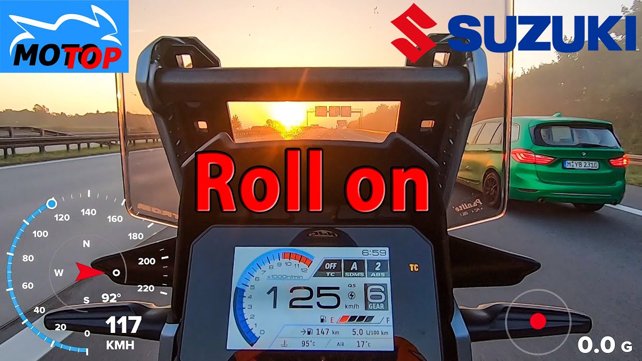 Suzuki V-Strom 1050DE (2023) - ROLL ON 3rd, 4th, 5th, 6th gear - GPS
