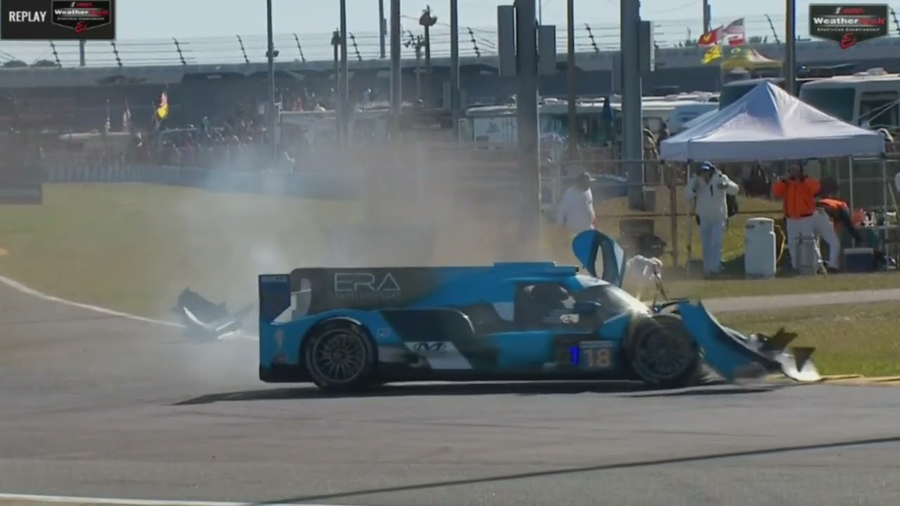 Daytona Rolex 24 - Merriman LMP2 Crash