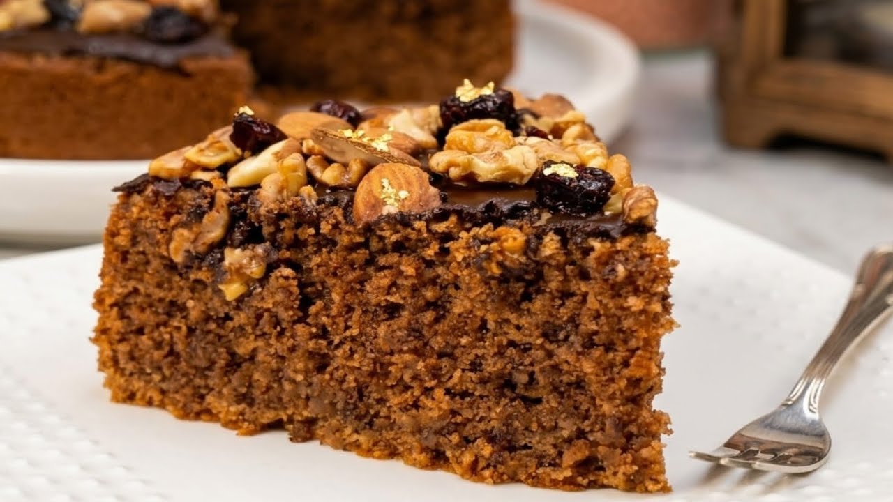 أفضل كيكة صحية للعيد🍰 (بدون دقيق وبدون سكر) خفيفة جدا ومعلكة ضروري تجربوها✨