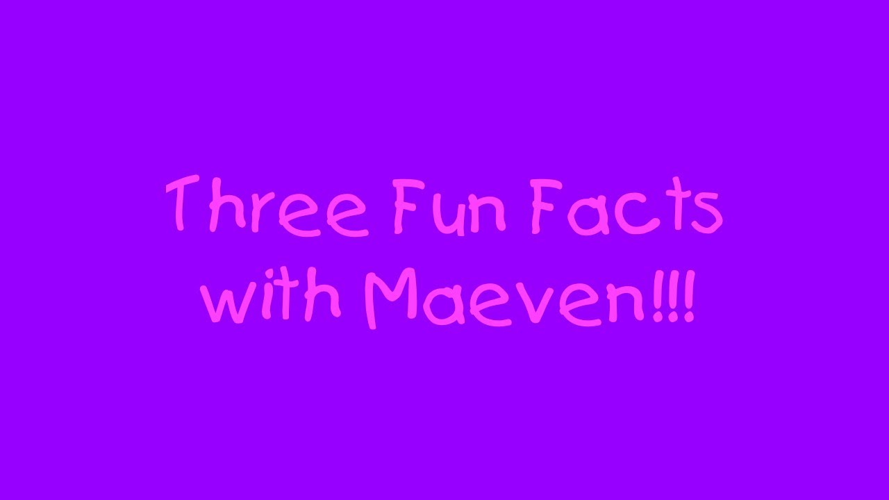 3 Fun Facts with Maeven - Episode 2   Gerbils