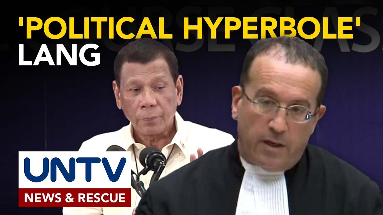 Talumpati ni FPRRD, political hyperbole o matapang na pananalita lamang ayon sa defense team