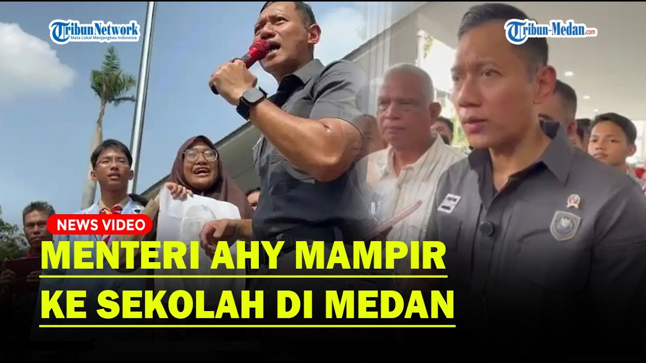 Di Tengah Kesibukan Urus Infrastruktur Pascabencana, AHY Sempatkan Mampir ke Sekolah di Medan