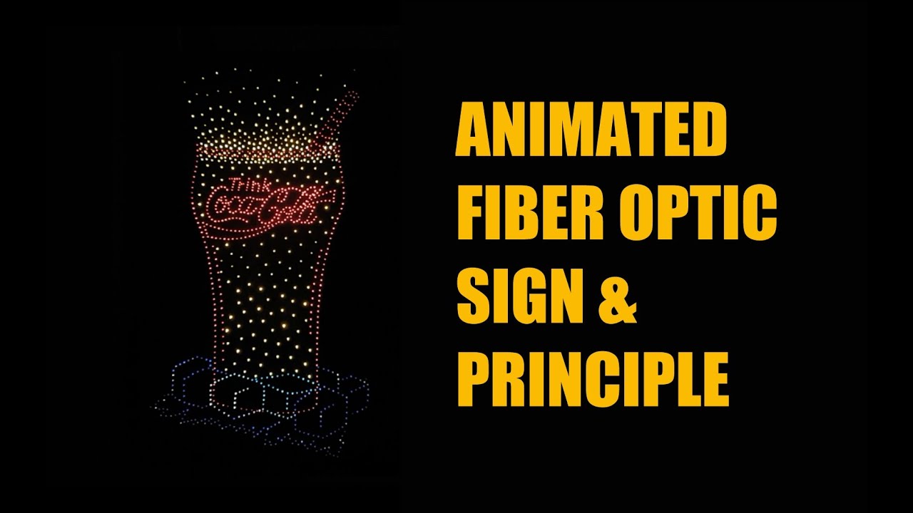 Not neon: 1990s fiber optic animated Coca Cola sign
