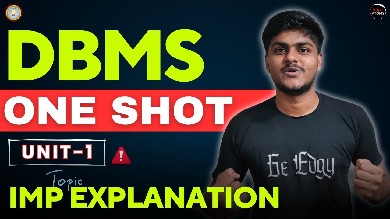 Database Management System | DBMS BCS501 | Unit-1 PYQ solution | Aktu Exam | 3rd Year | Most Imp