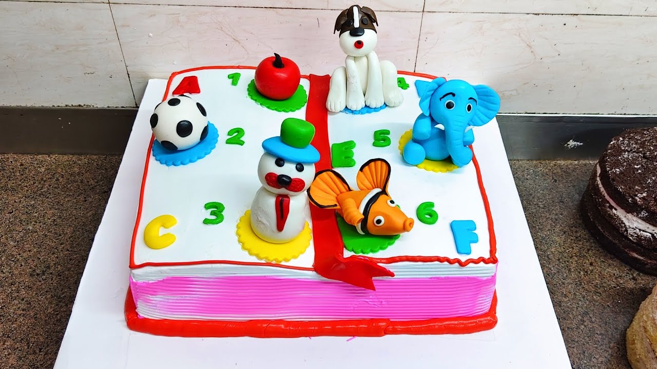 How To Make Book Cake Design/Buy Alphabet Book Cake Design/ABCD Book Cake Design For Birthday 