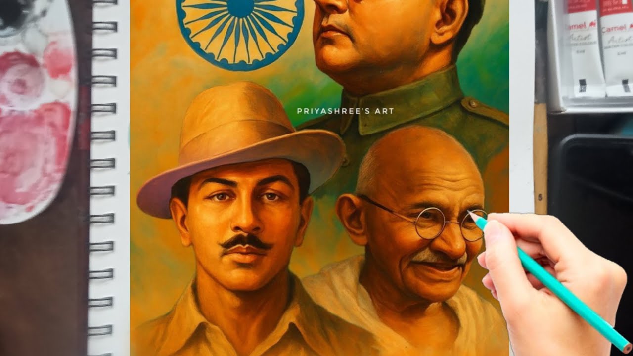 🧡🤍💚 republic day 😊special painting 🔥🇮🇳