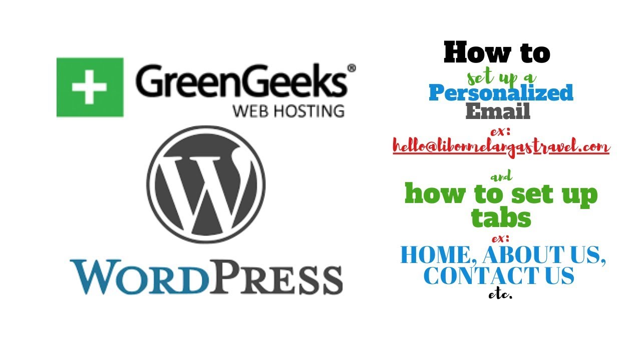 How to BUILD a DO IT YOURSELF website Part 2 | SETUP a PERSONALIZED EMAIL  | SETUP MENU OR TABS etc.