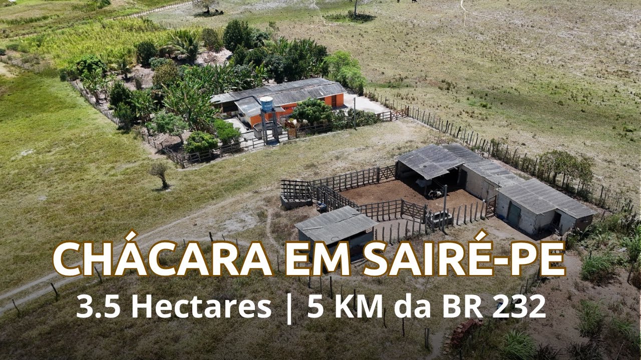 IMPRESSIONANTE CHÁCARA EM SAIRÉ-PE | 3.5 HECTARES A 5 KM DA BR-232