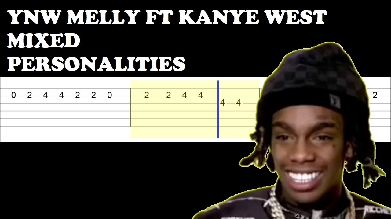 YNW Melly ft Kanye West - Mixed Personalities (Easy Guitar Tabs Tutorial)