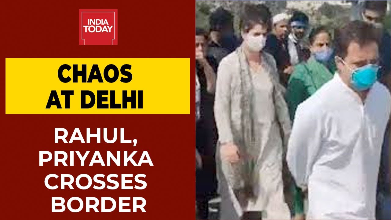 Rahul Gandhi, Priyanka Crosses Barricade; UP Police Lathi-Charge Congress Workers| Hathras Breaking