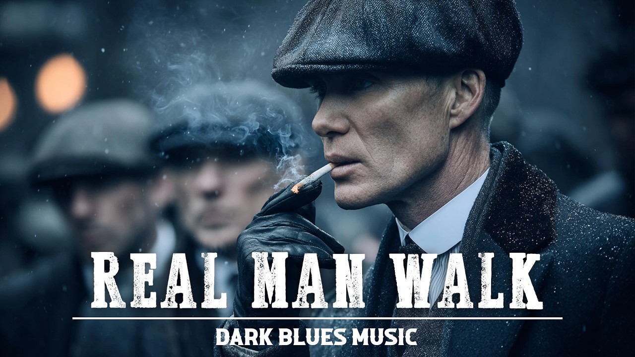 Real Man Walk | Dark Blues Music (Lyric Video)