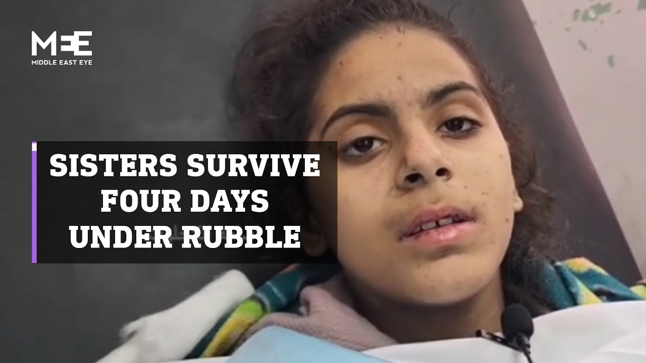 Fourteen-year-old girl trapped under rubble for four days with her sister survives