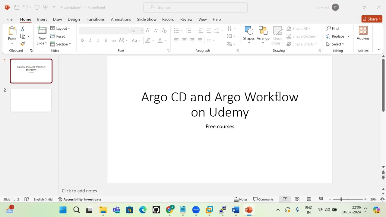 ArgoCD and ArgoWorkflow on udemy