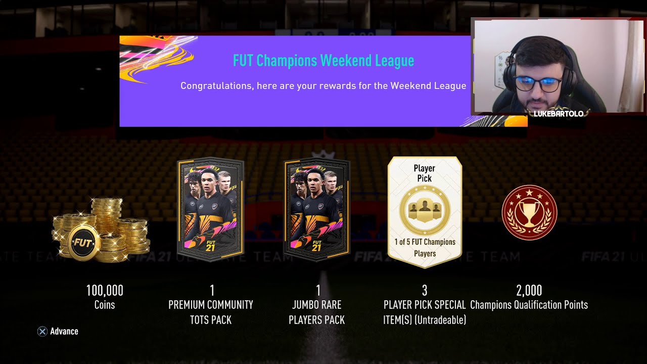 ELITE FUT CHAMPIONS COMMUNITY TOTS REWARDS - FIFA 21 ULTIMATE TEAM