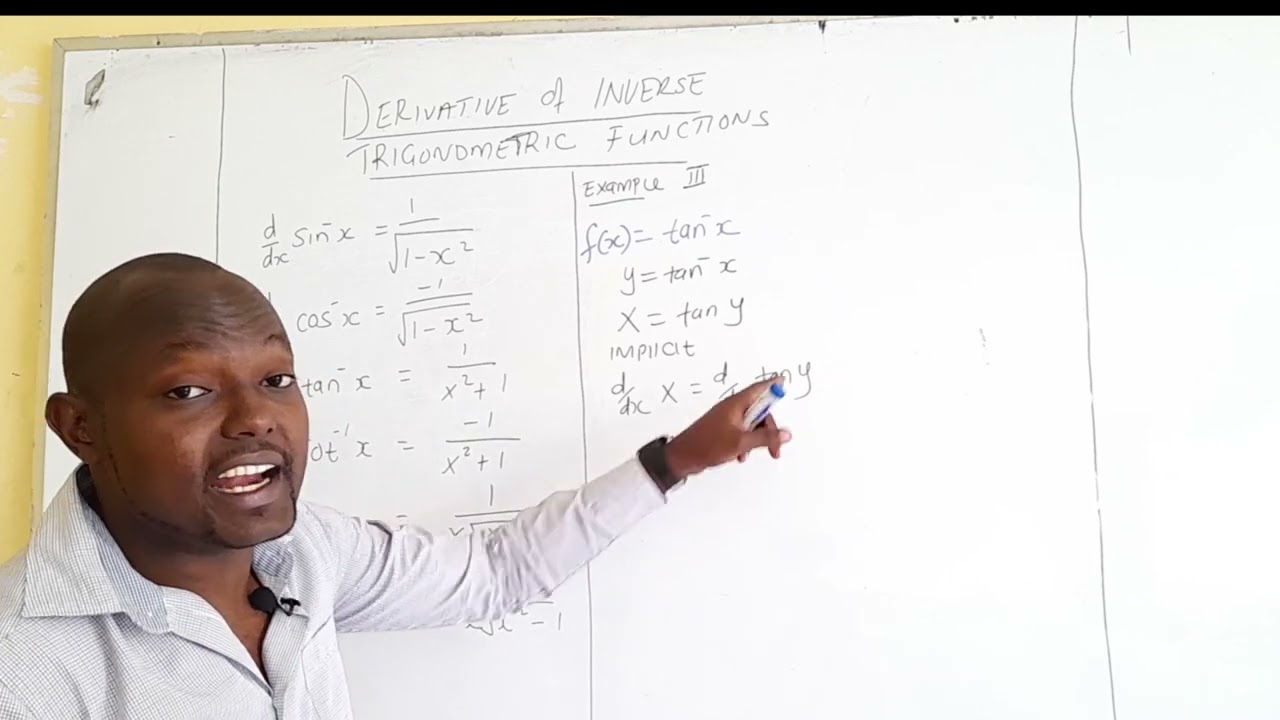 CALCULUS(Differentiation): DERIVATIVES OF INVERSE TRIGONOMETRIC FUNCTIONS
