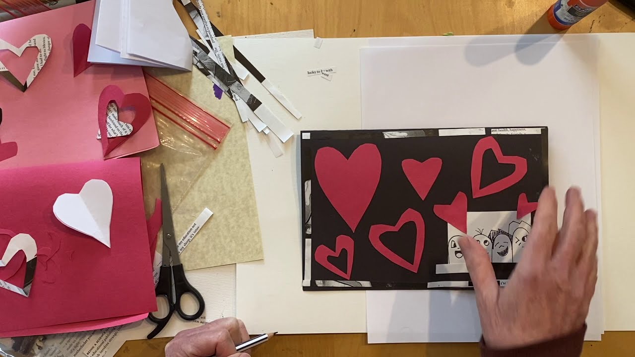 Valentine's Day Collage Art Lesson Video 17 TK 2