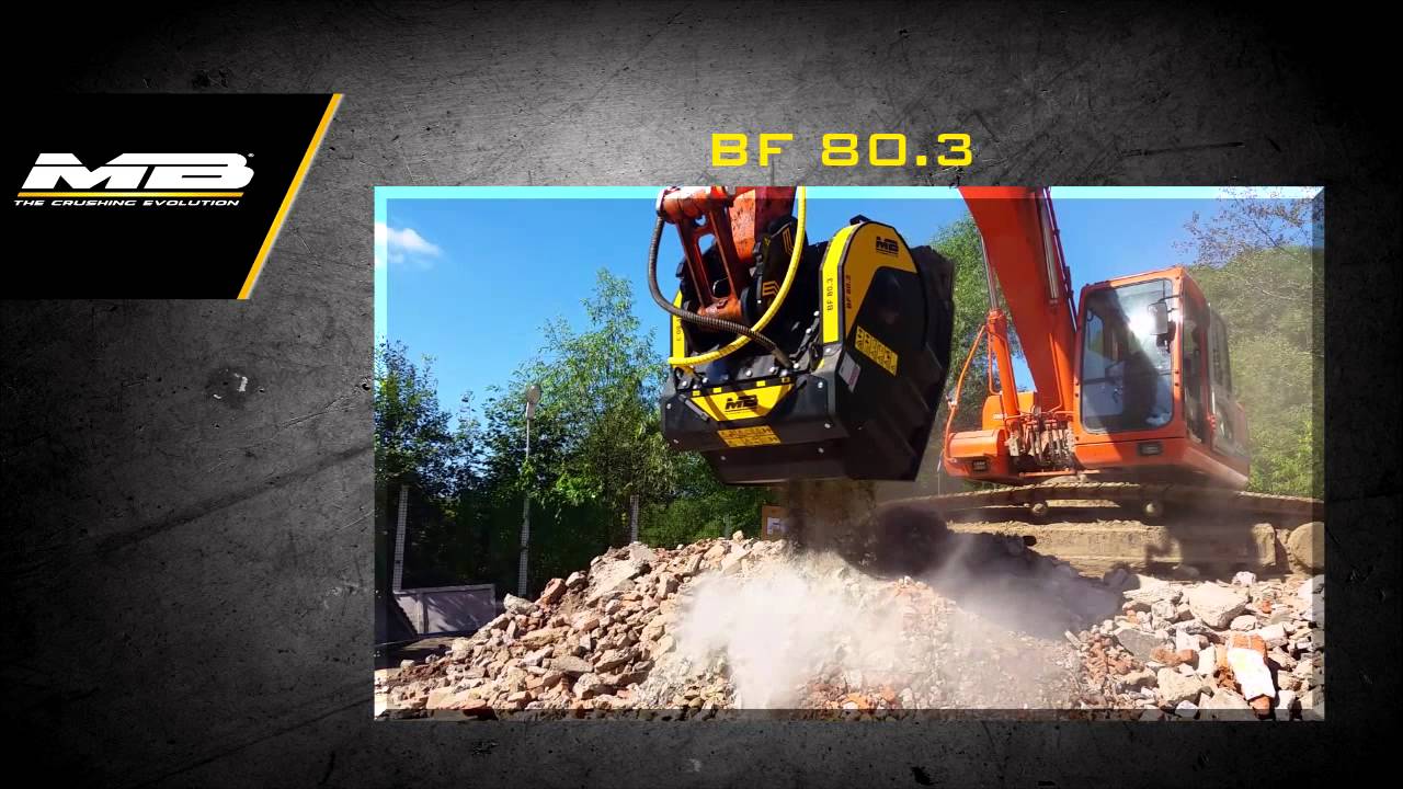 The MB crusher bucket BF80.3 at work