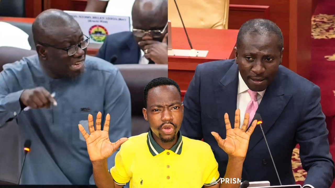 Who say man no dey😆 Afenyo Markin shũt down in parliament by brilliant hon Isaac Adongo during heate