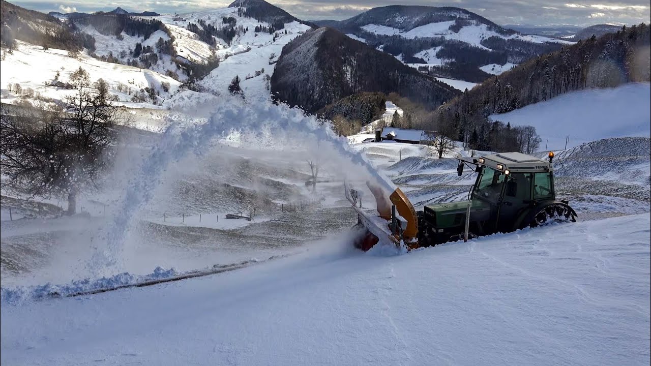 Schneefräsen in der Wechten