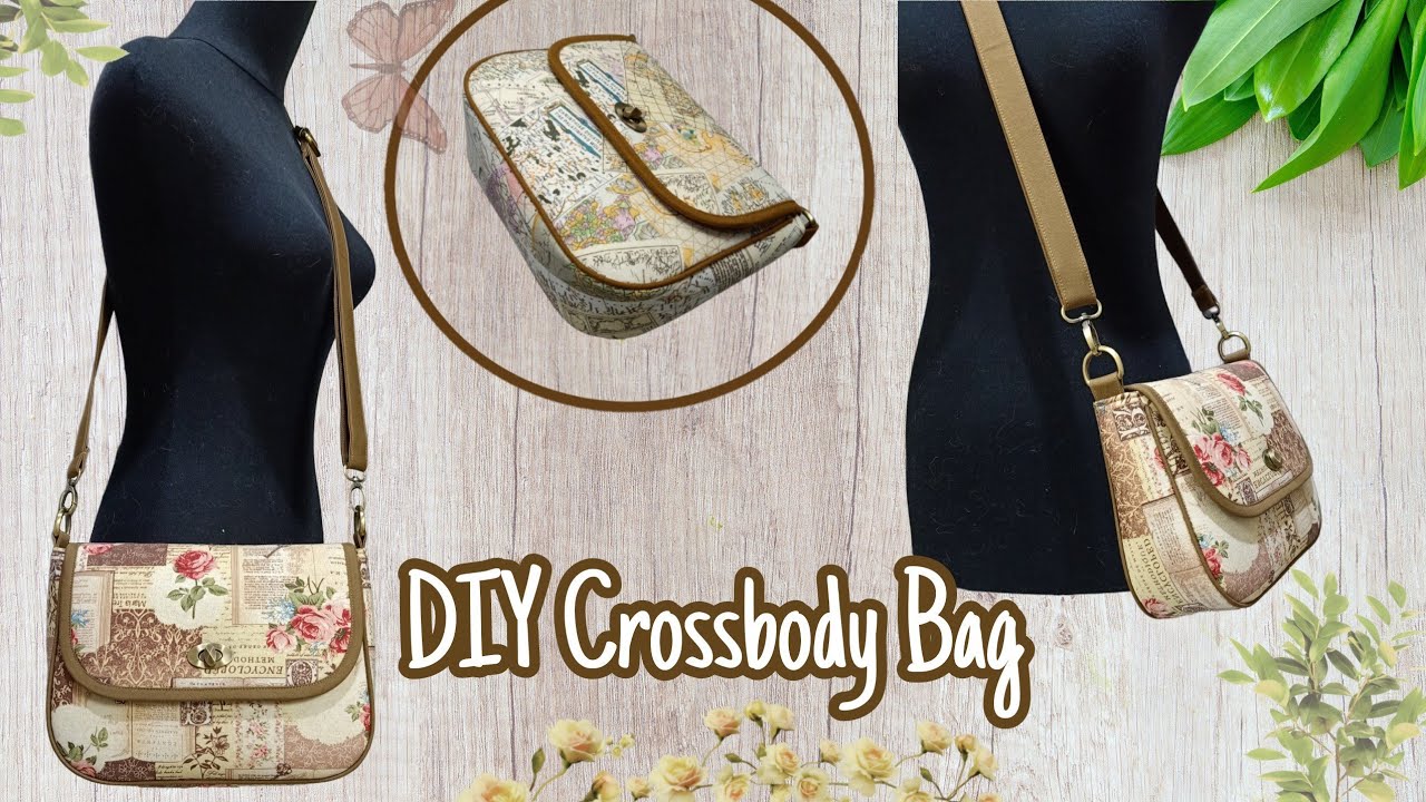 DIY Crossbody Bag Tutorial & Pattern/Bag with Flap/Shoulder Bag