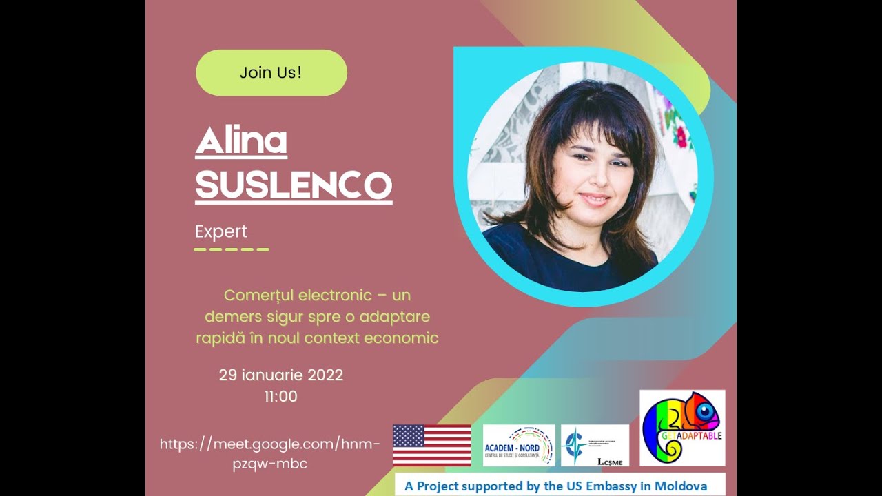 GetADAPTABLE. Comerțul electronic – un demers sigur spre o adaptare rapidă. TRAINER - Alina SUSLENCO