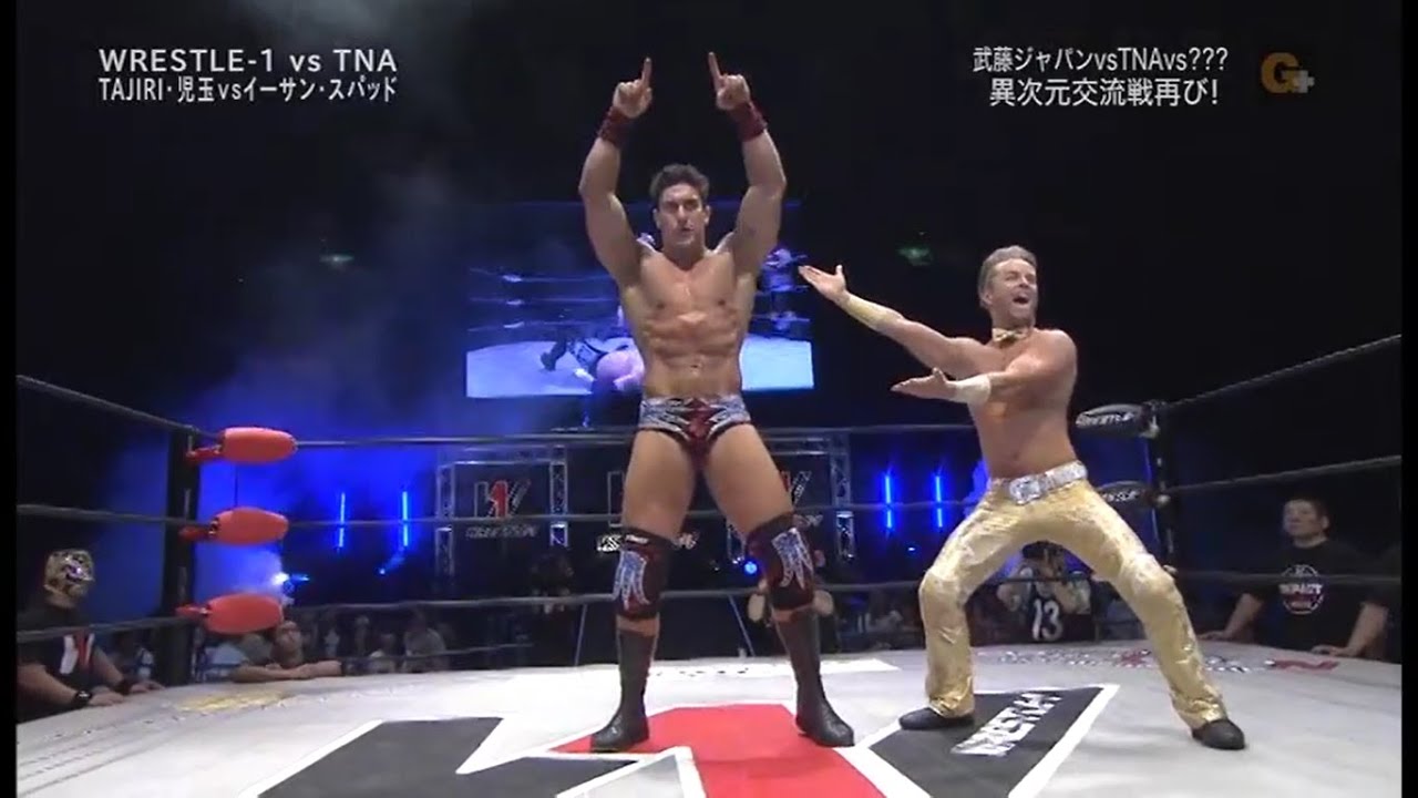 WRESTLE-1 - TAJIRI & Yusuke Kodama ~vs~ Rockstar Spud & Ethan Carter III