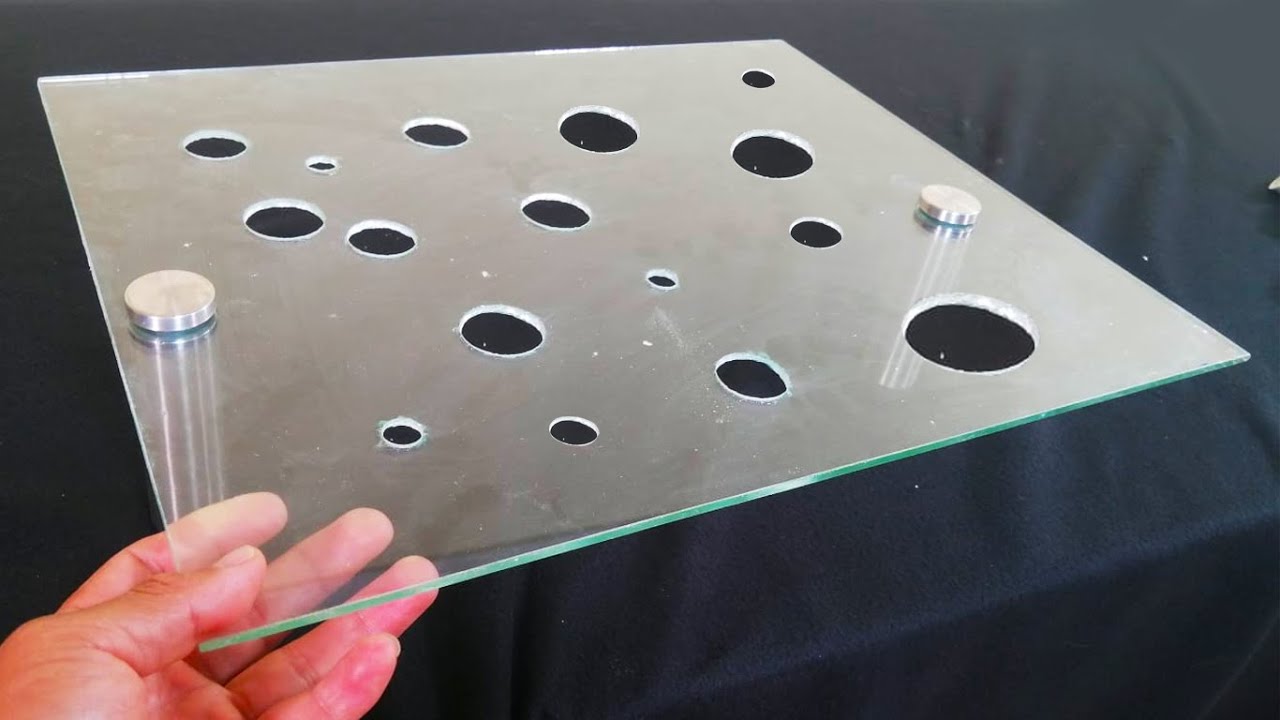 COMO HACER ORIFICIOS O PERFORACIONES EN VIDRIOS Y ESPEJOS MUY FACIL  #DIY -  Luis Lovon