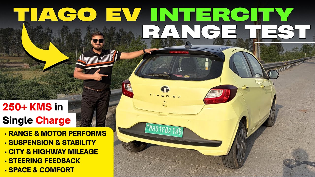 INTERCITY RANGE TEST TATA TIAGO EV 2026 😍|| 100-0% Tiago EV Range Test || Budget EV For Commute￼