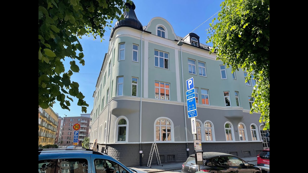 Fasadrenovering i Lund p&aring; S&ouml;dra Esplanaden  - Morneon Fasad