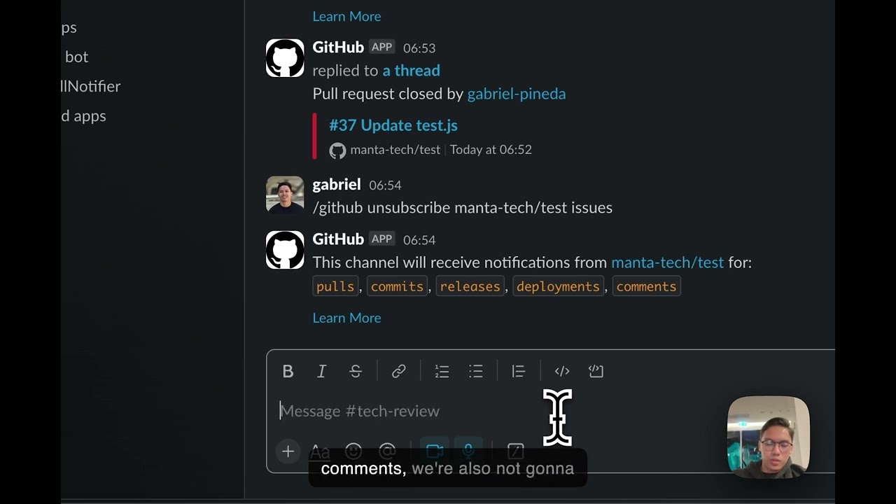 How to configure the Github Slack app